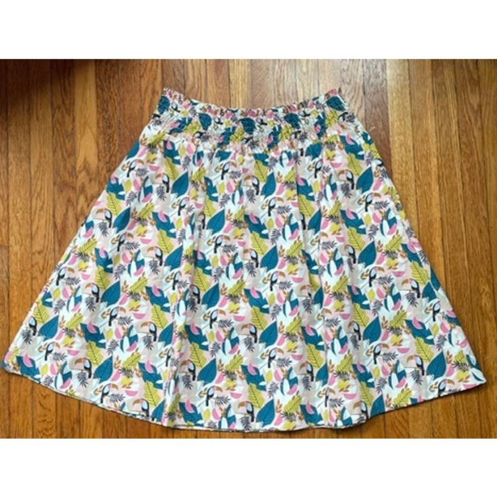 Boden Women's Skirt Toucan Print NWT 100% Cotton Size 6R, UK 10R